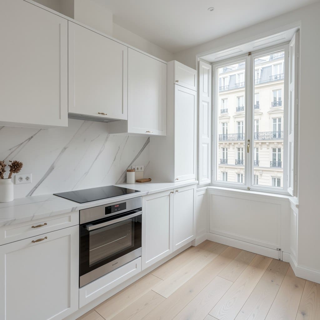Chambre de 11 m² — placards intégrés